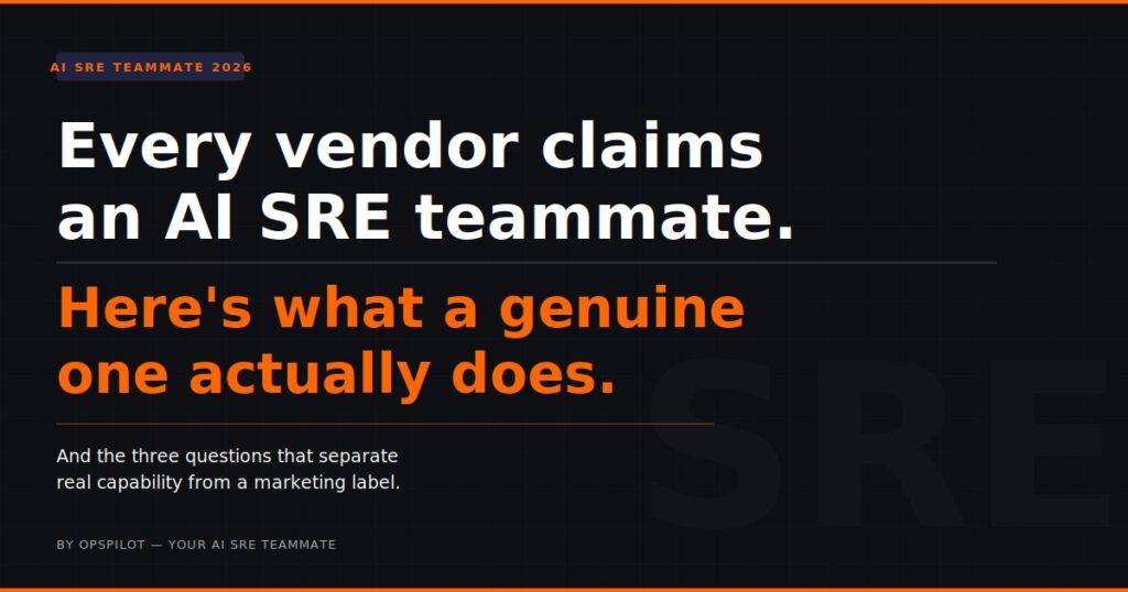 AI SRE teammate 2026 what it actually does vs vendor claims OpsPilot Coworker