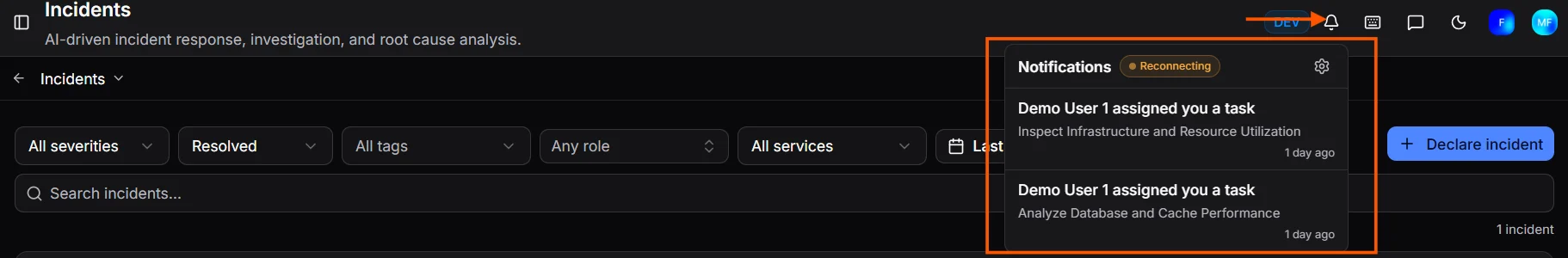 OpsPilot precision notifications showing SLA breach alert delivered via Slack