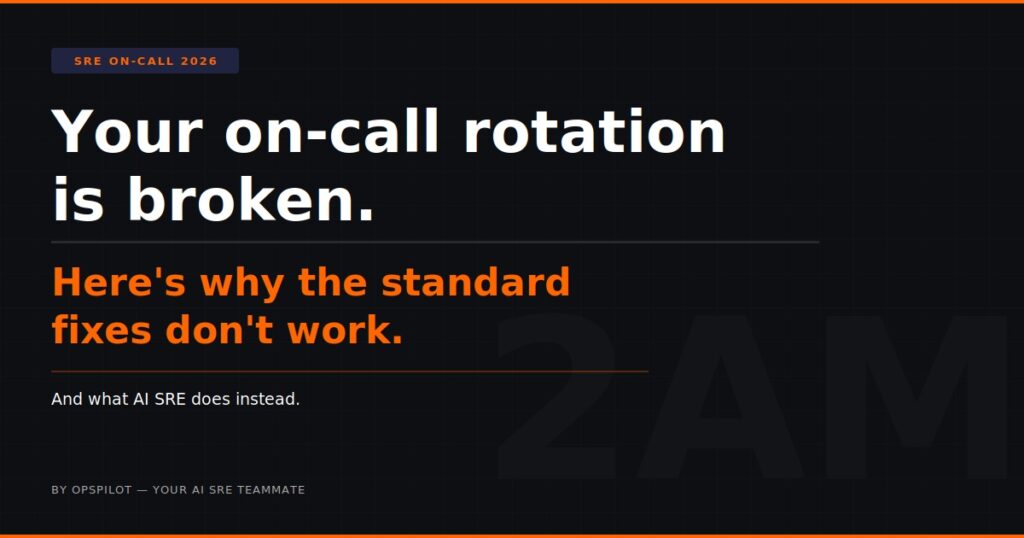 SRE on-call 2026 why on-call rotation is broken AI SRE OpsPilot Coworker