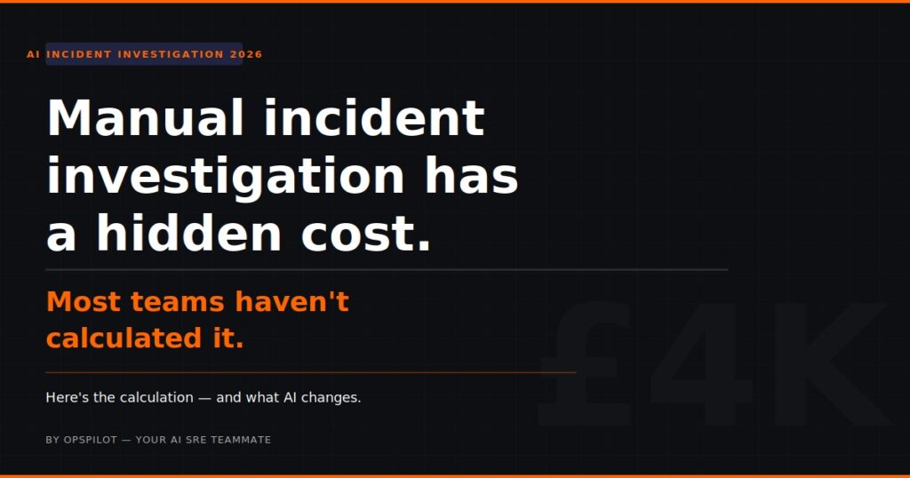AI incident investigation hidden cost manual investigation OpsPilot Coworker 2026