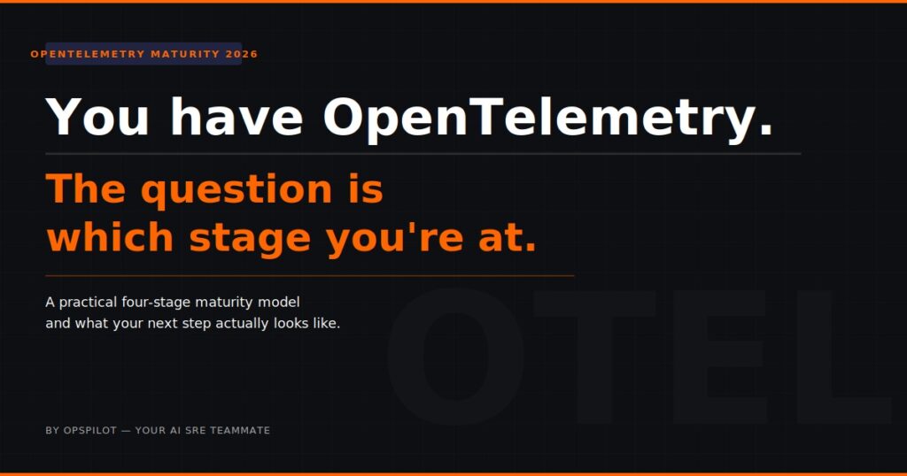 OpenTelemetry maturity model four stages path to full observability OpsPilot 2026