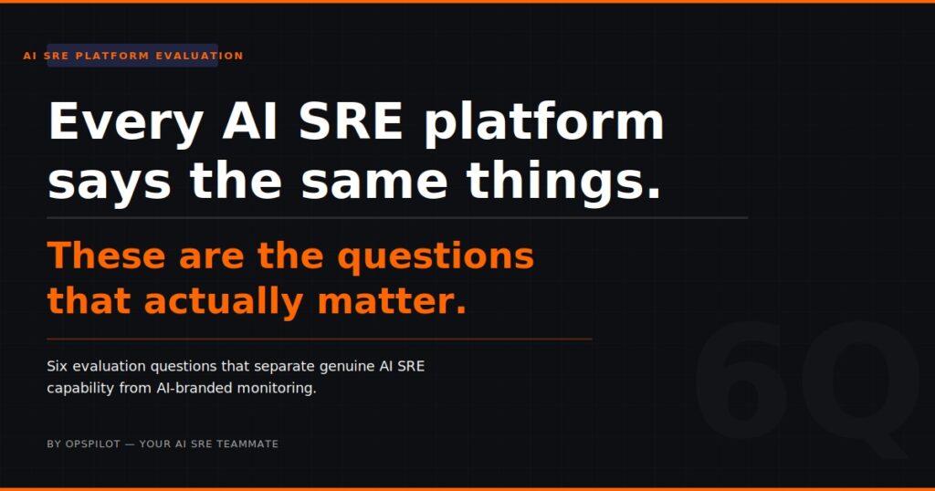 AI SRE platform evaluation questions how to choose 2026 OpsPilot Coworker