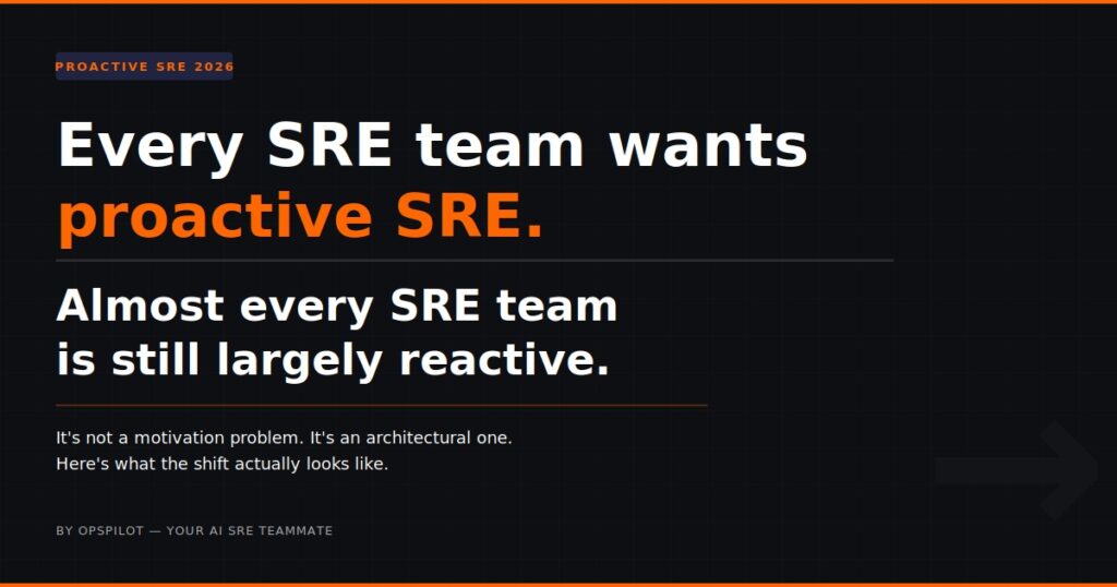 proactive SRE what the shift from reactive actually looks like OpsPilot Coworker 2026