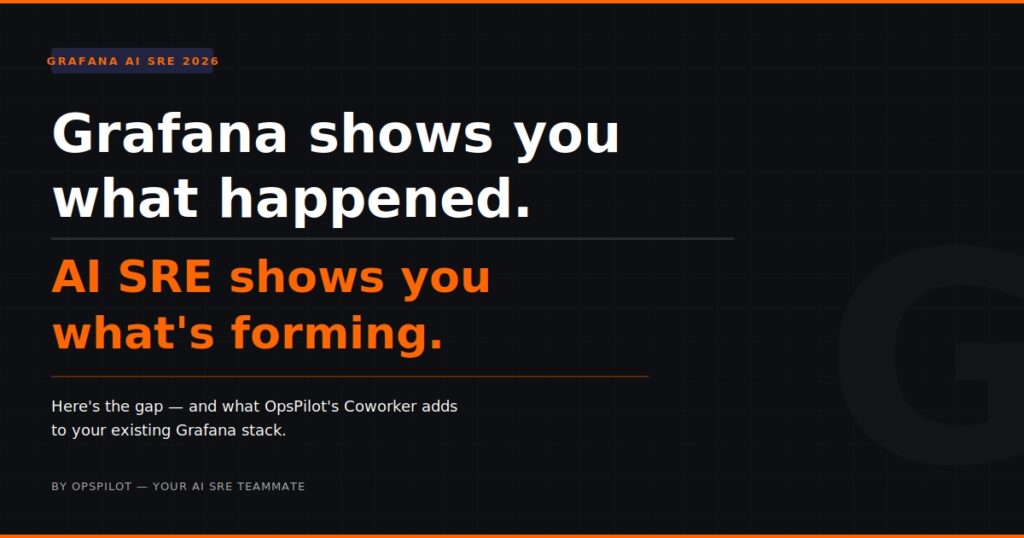 Grafana AI SRE what dashboards cant tell you OpsPilot Coworker 2026