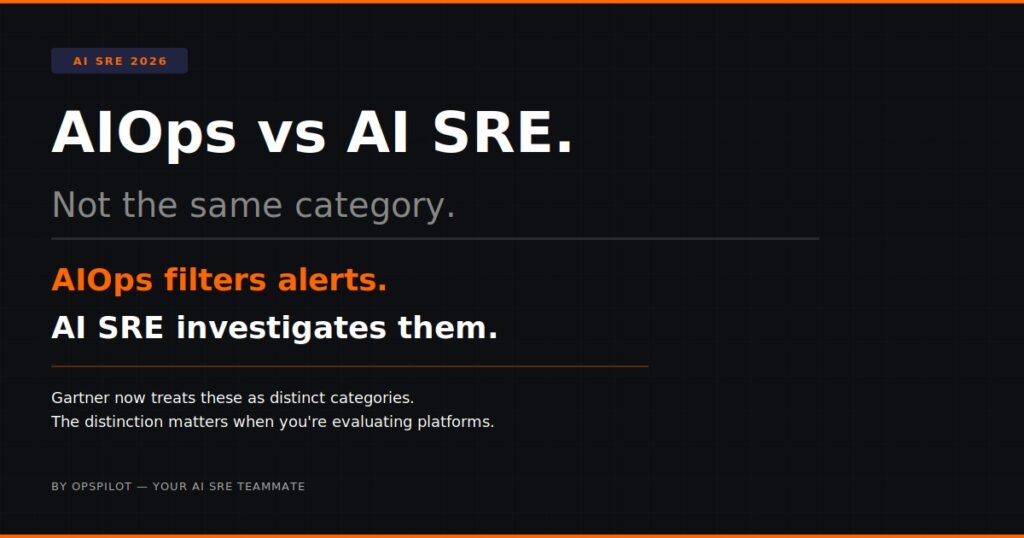 AI SRE vs AIOps what is the difference OpsPilot Coworker Gartner 2026