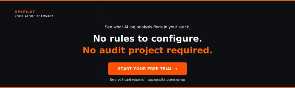 OpsPilot log management observability platform free trial Coworker 2026