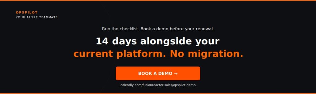 OpsPilot datadog alternative renewal checklist book demo 2026